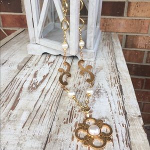 Brighton gold and pearl necklace